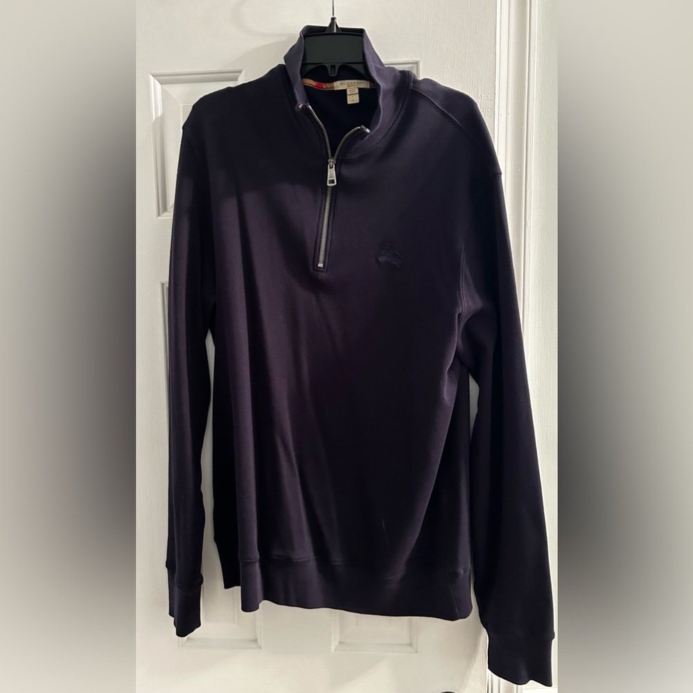 Burberry quarter zip sweater. Mens sized large.